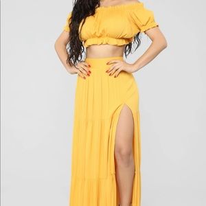 Shelly Skirt Set - Mustard